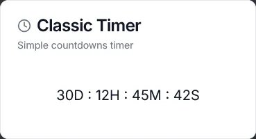 Classic countdown Notion Widget