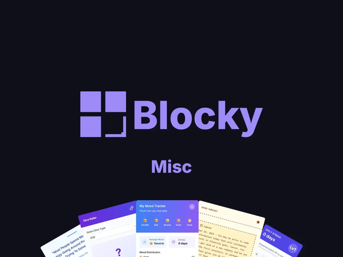 Notion Widgets - Misc Blocky