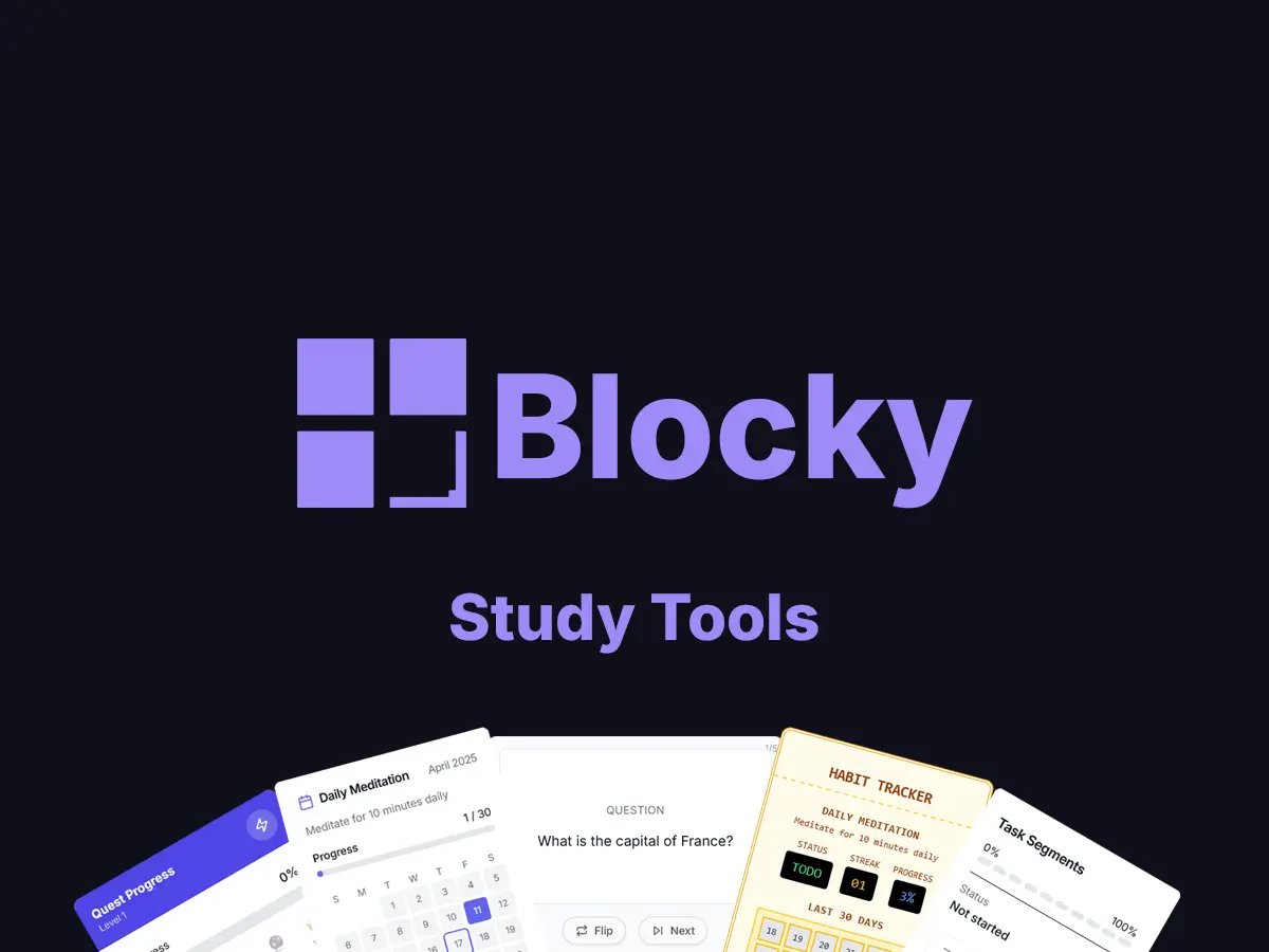 Notion Widgets - Study Tools Blocky