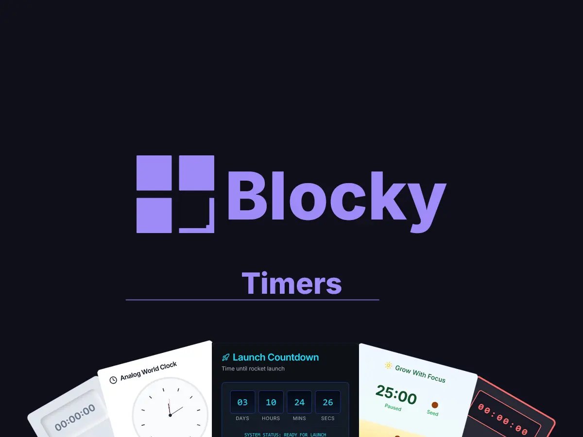Notion Widgets - Timers Creator Blocky