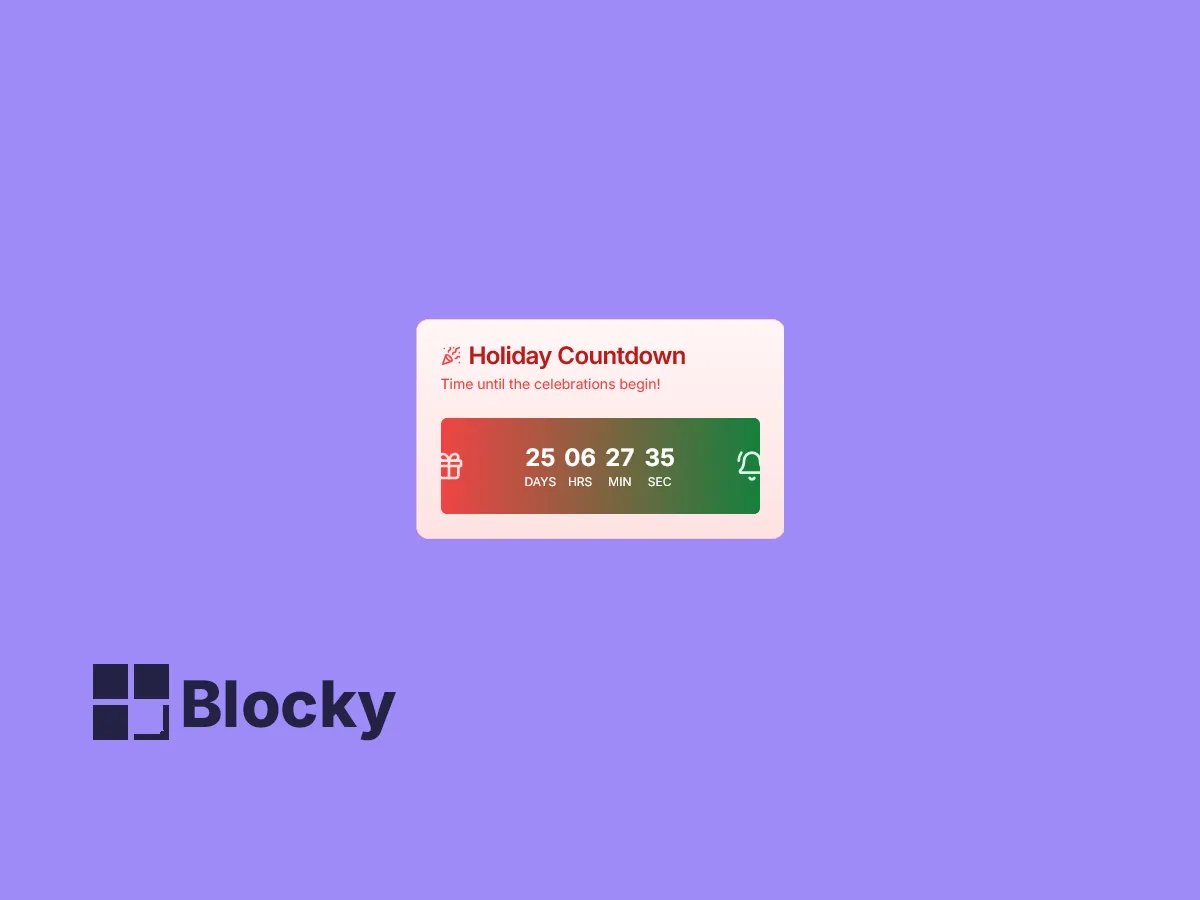 Holiday Countdown Timer