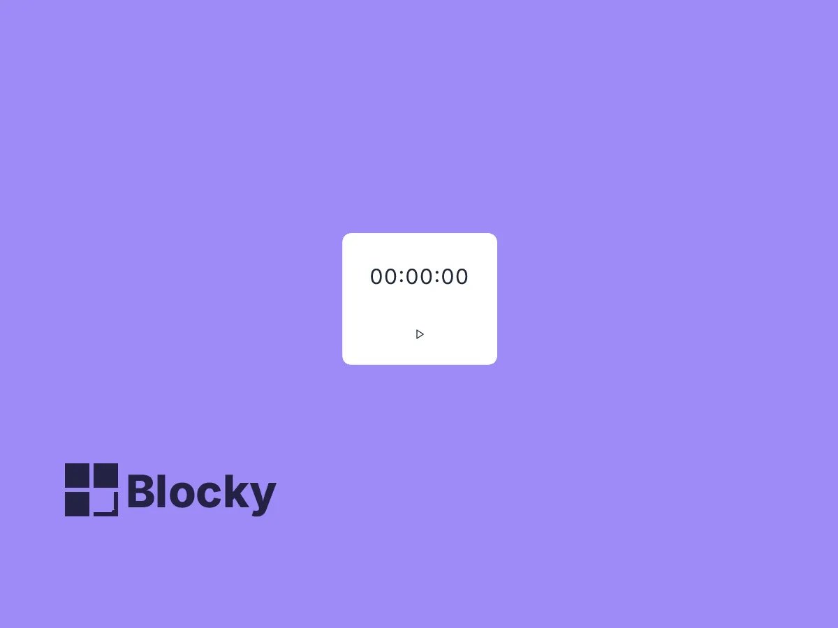 Minimalist Stopwatch Timer